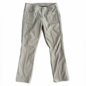 Kuhl Straight Leg Hiking Pants Mid Rise Women's Size 12 Olive Green Tan Outdoor